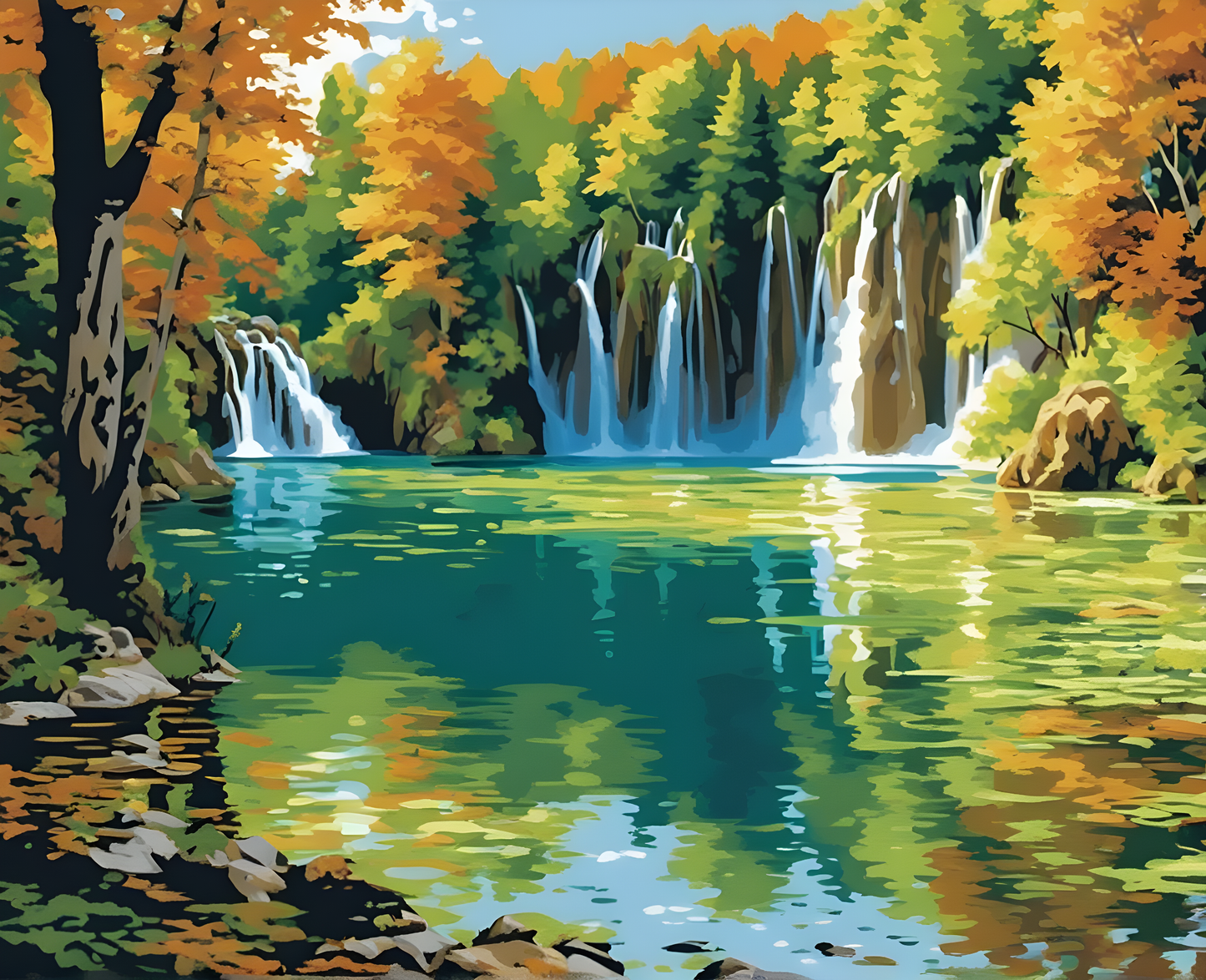 Amazing Places OD (234) - Plitvice Lakes, Croatia - Van-Go Paint-By-Number Kit