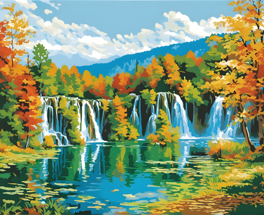 Amazing Places OD (233) - Plitvice Lakes, Croatia - Van-Go Paint-By-Number Kit