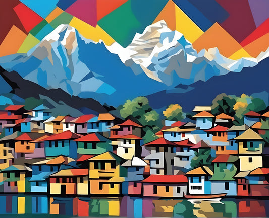 Amazing Places OD (441) - Pokhara, Nepal - Van-Go Paint-By-Number Kit