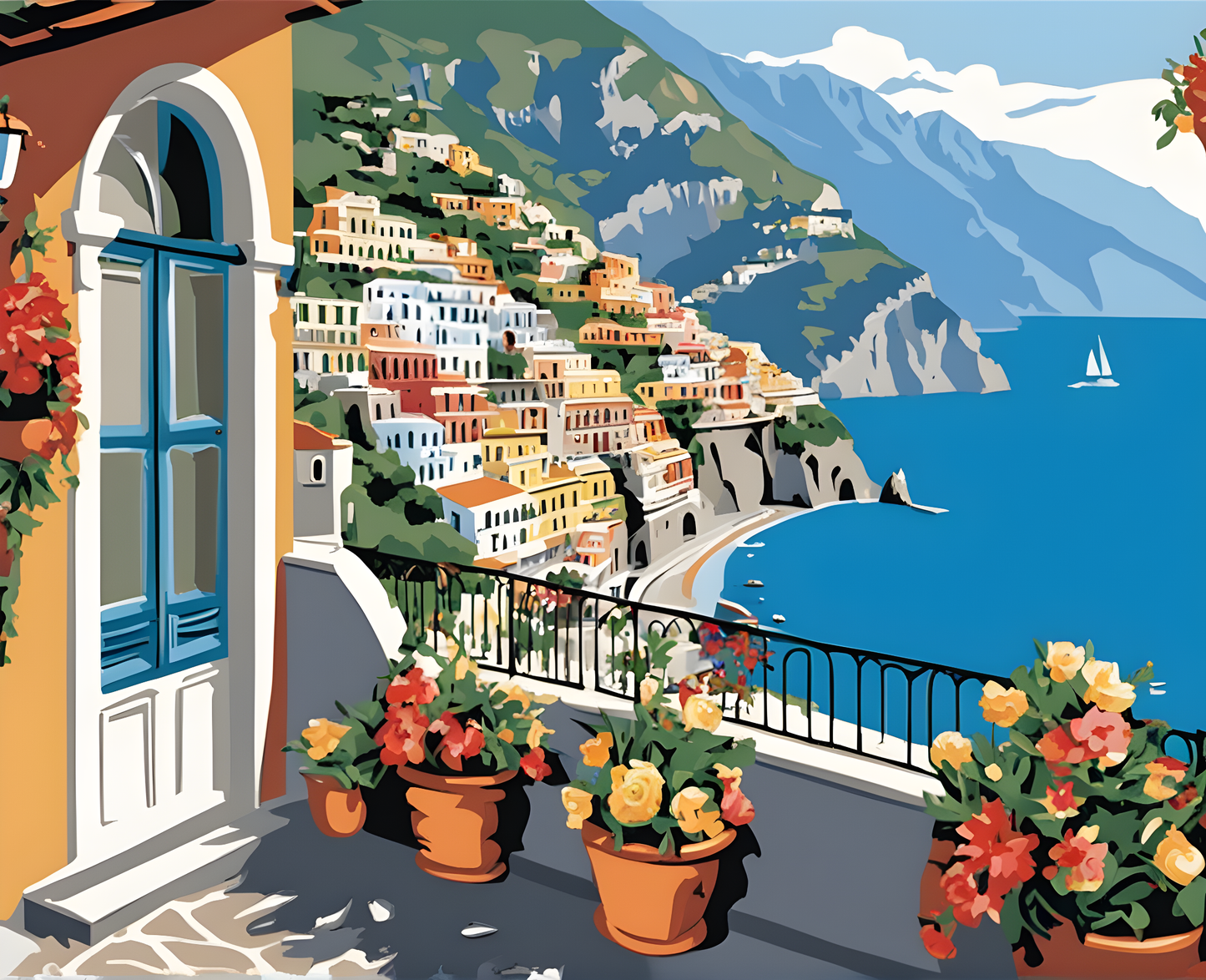 Amazing Places OD (237) - Positano, Italy - Van-Go Paint-By-Number Kit