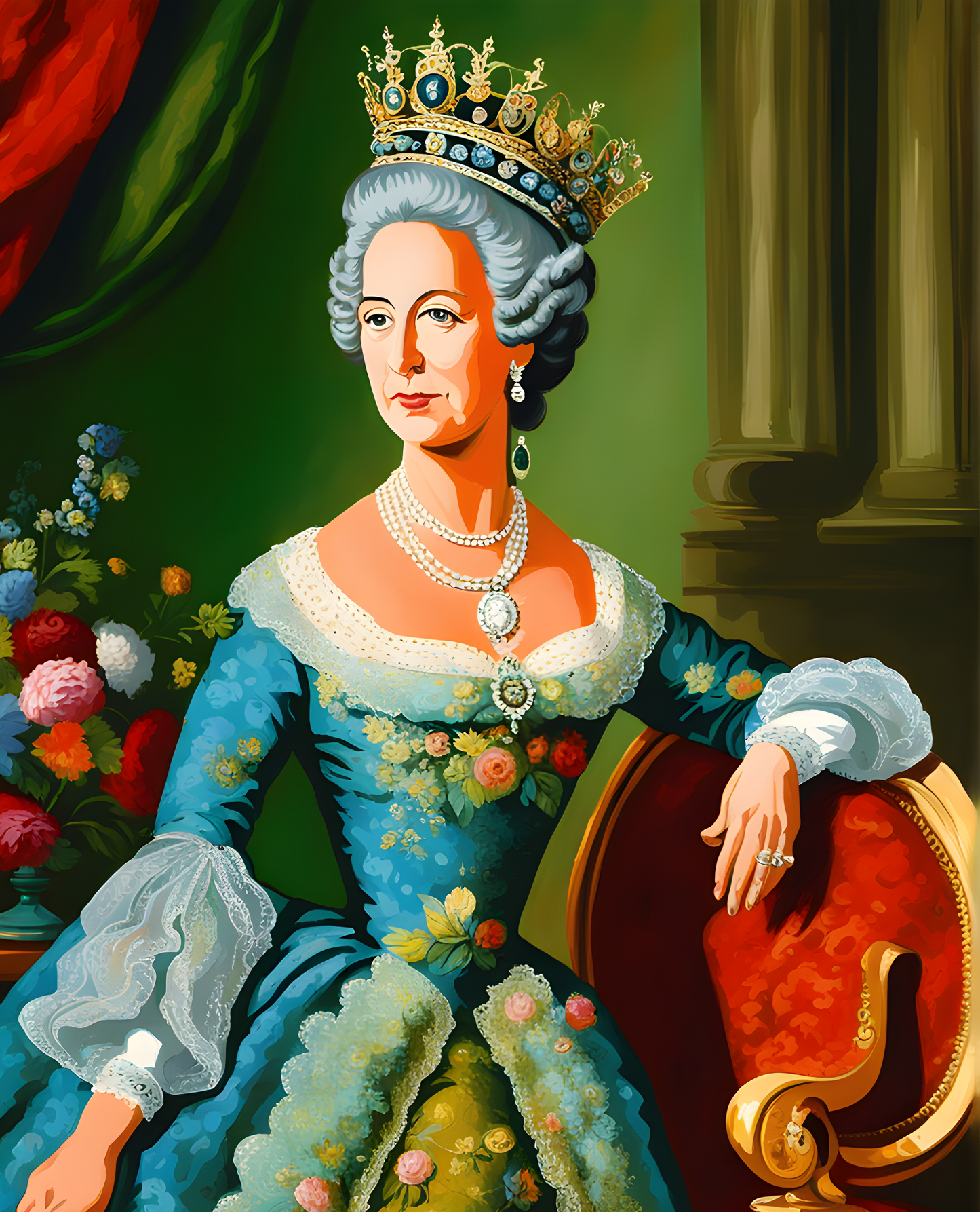 Royal Portrait PD (31) - Queen Charlotte of Great Britain and of Ireland - Van-Go Paint-By-Number Kit