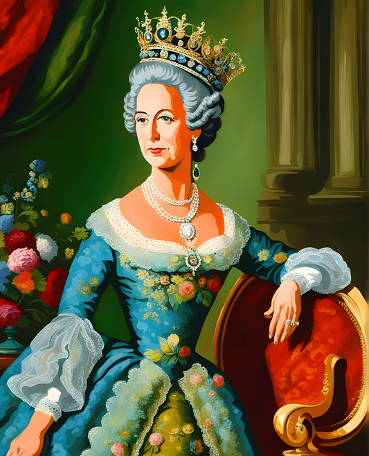 Royal Portrait PD (31) - Queen Charlotte of Great Britain and of Ireland - Van-Go Paint-By-Number Kit