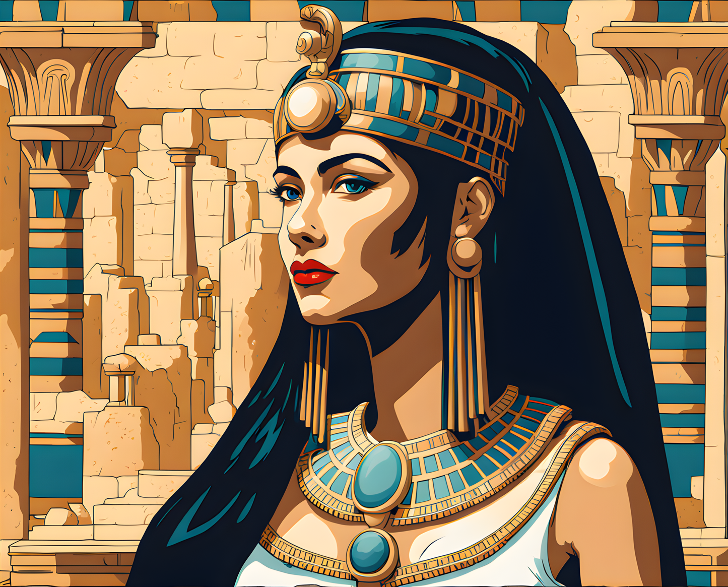 Street Art Collection OD (35) - Queen Cleopatra of Egypt - Van-Go Paint-By-Number Kit