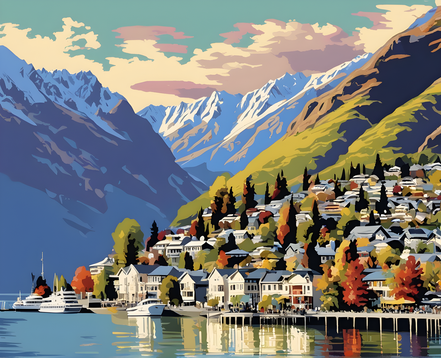 Amazing Places OD (240) - Queenstown, New Zealand - Van-Go Paint-By-Number Kit