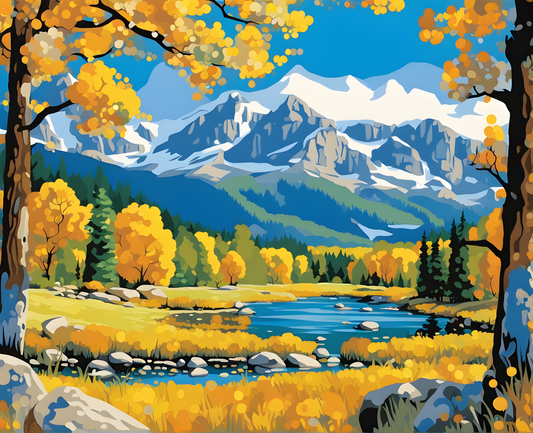 National Parks Collection PD (122) - Rocky Mountain Park, USA - Paint-By-Number Kit