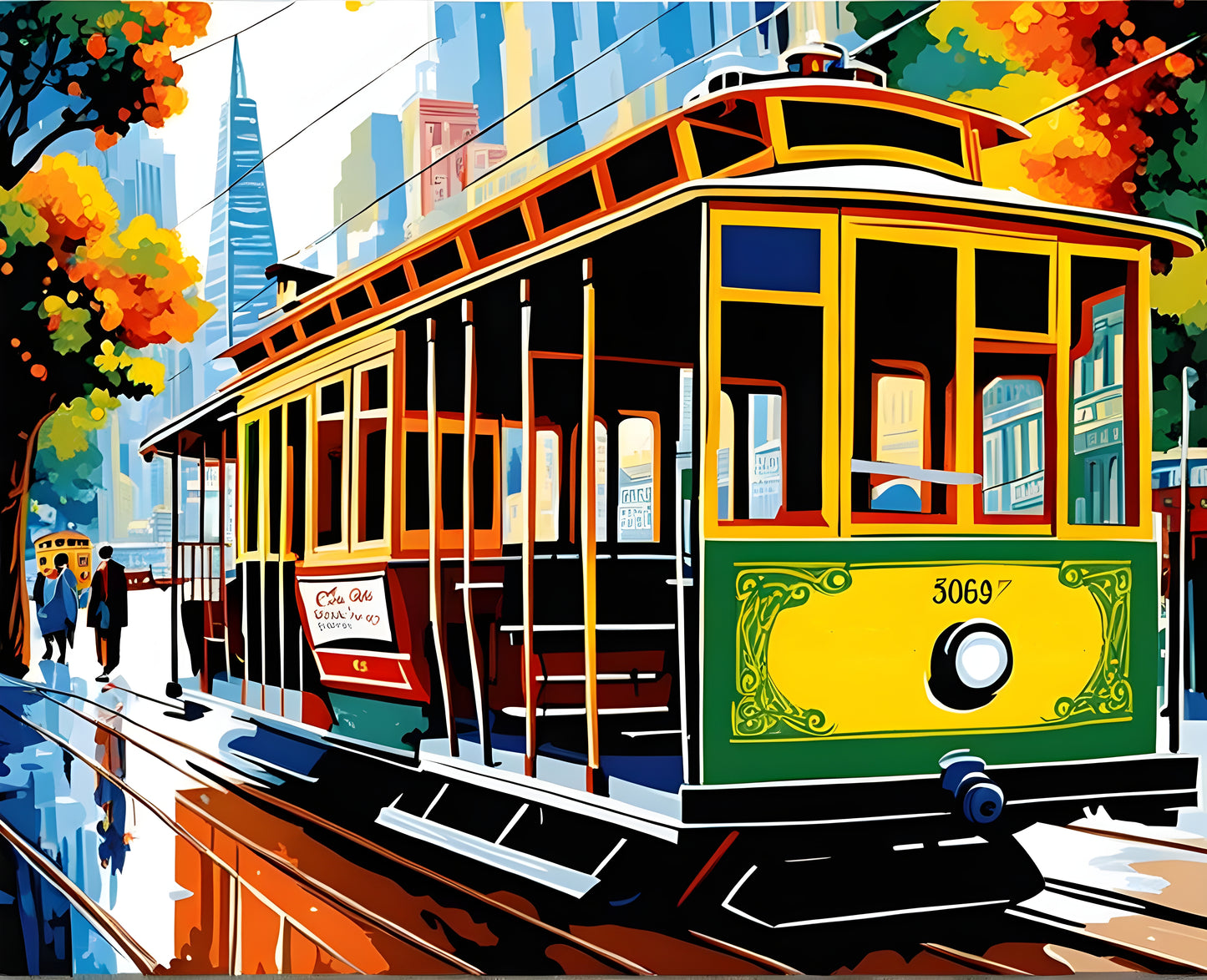 San Francisco Cable Car (4) - Van-Go Paint-By-Number Kit