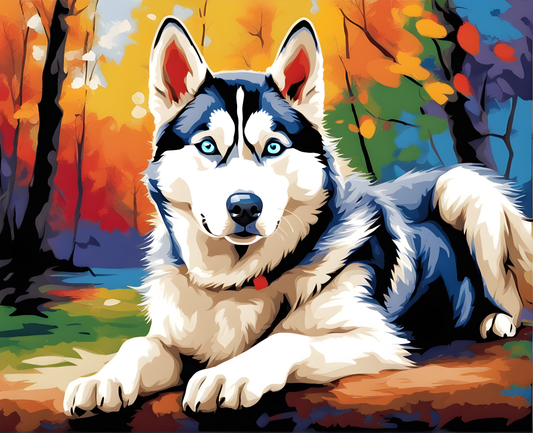 Dogs Collection PD (38) - Siberian Husky - Van-Go Paint-By-Number Kit