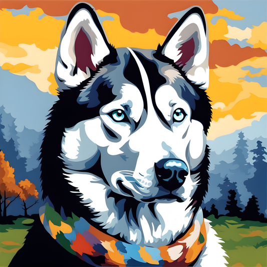 Dogs Collection PD (36) - Siberian Husky - Van-Go Paint-By-Number Kit