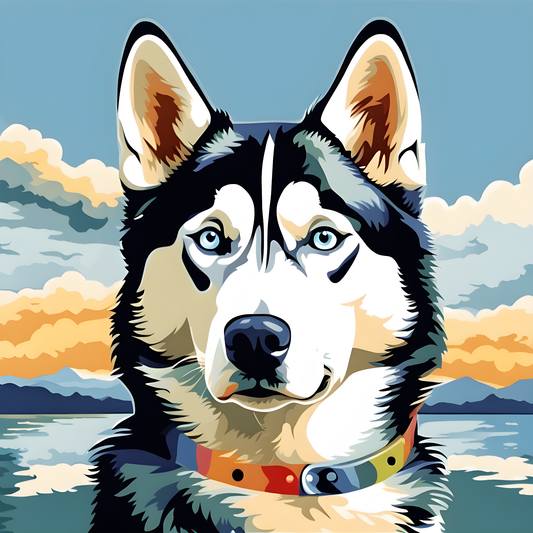 Dogs Collection PD (35) - Siberian Husky - Van-Go Paint-By-Number Kit