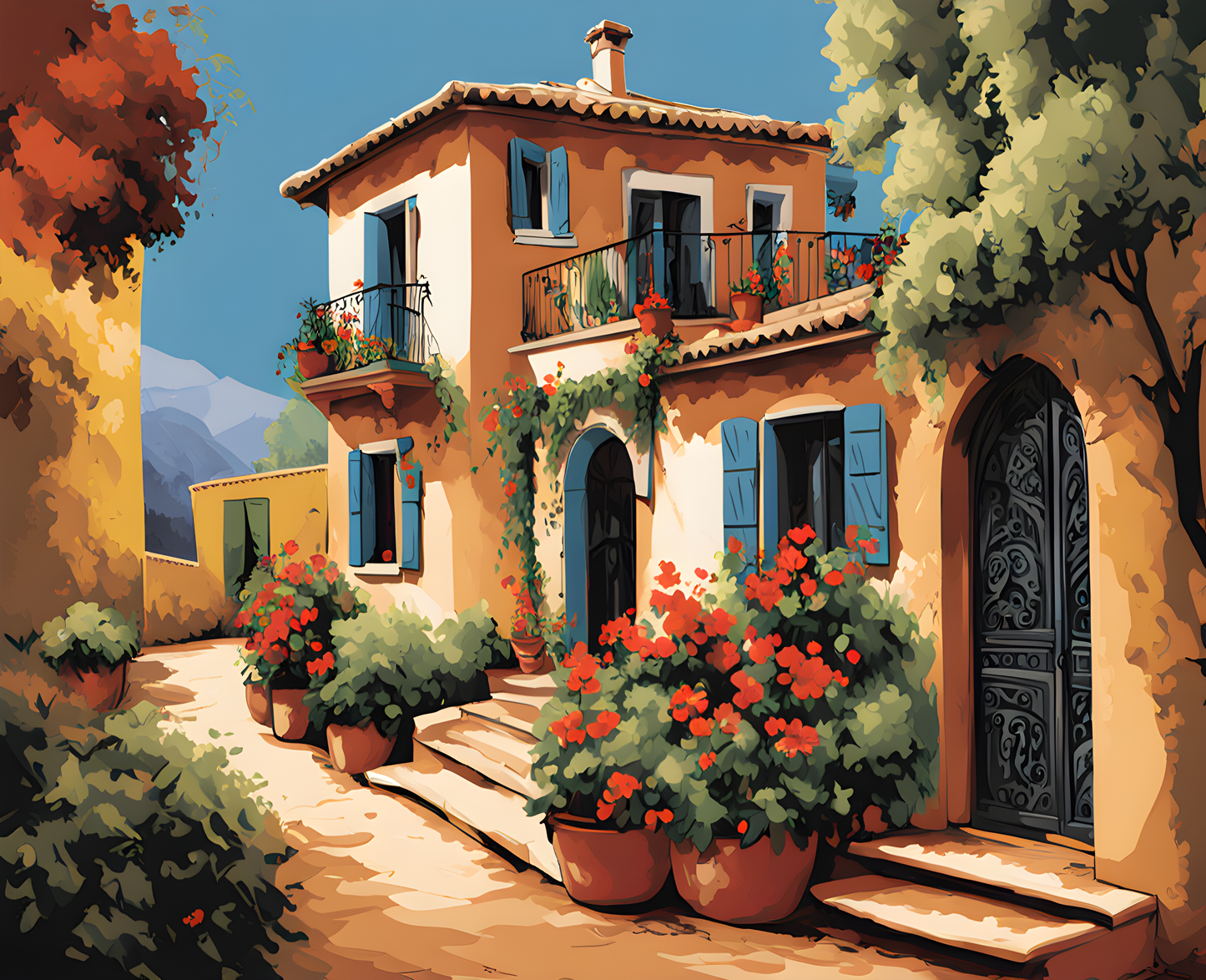 Spanish Villa (2) - Van-Go Paint-By-Number Kit