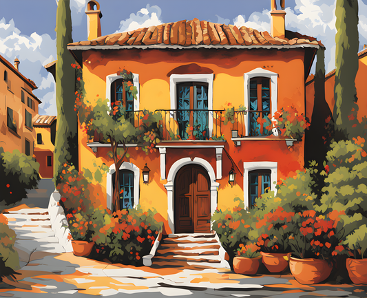 Spanish Villa (1) - Van-Go Paint-By-Number Kit