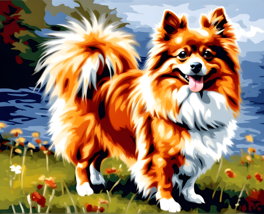 Dogs Collection PD (77) - Spitz Dog - Van-Go Paint-By-Number Kit
