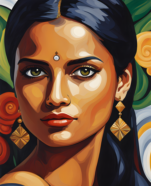 Traditional Sri Lankan Woman Collection PD (15) - Van-Go Paint-By-Number Kit