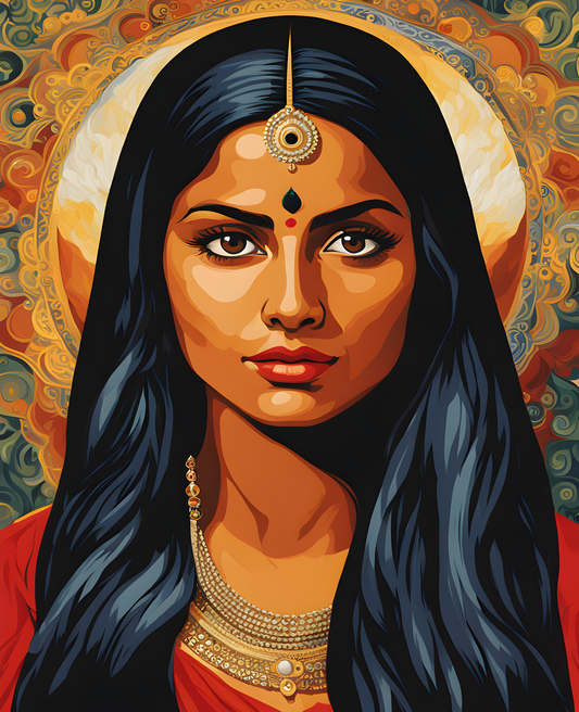 Traditional Sri Lankan Woman Collection PD (18) - Van-Go Paint-By-Number Kit