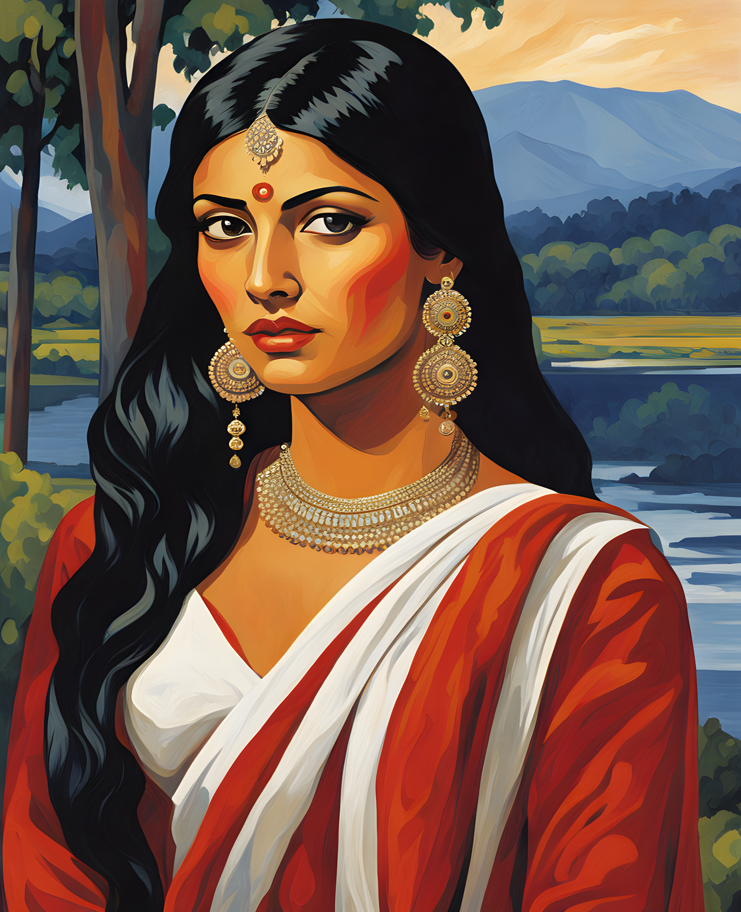 Traditional Sri Lankan Woman Collection PD (17) - Van-Go Paint-By-Number Kit