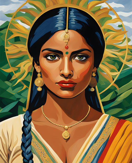 Traditional Sri Lankan Woman Collection PD (13) - Van-Go Paint-By-Number Kit