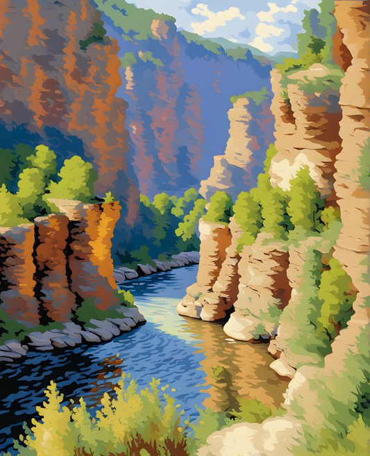 Iceland Collection PD (3) - Stakkholtsgja canyon - Van-Go Paint-By-Number Kit