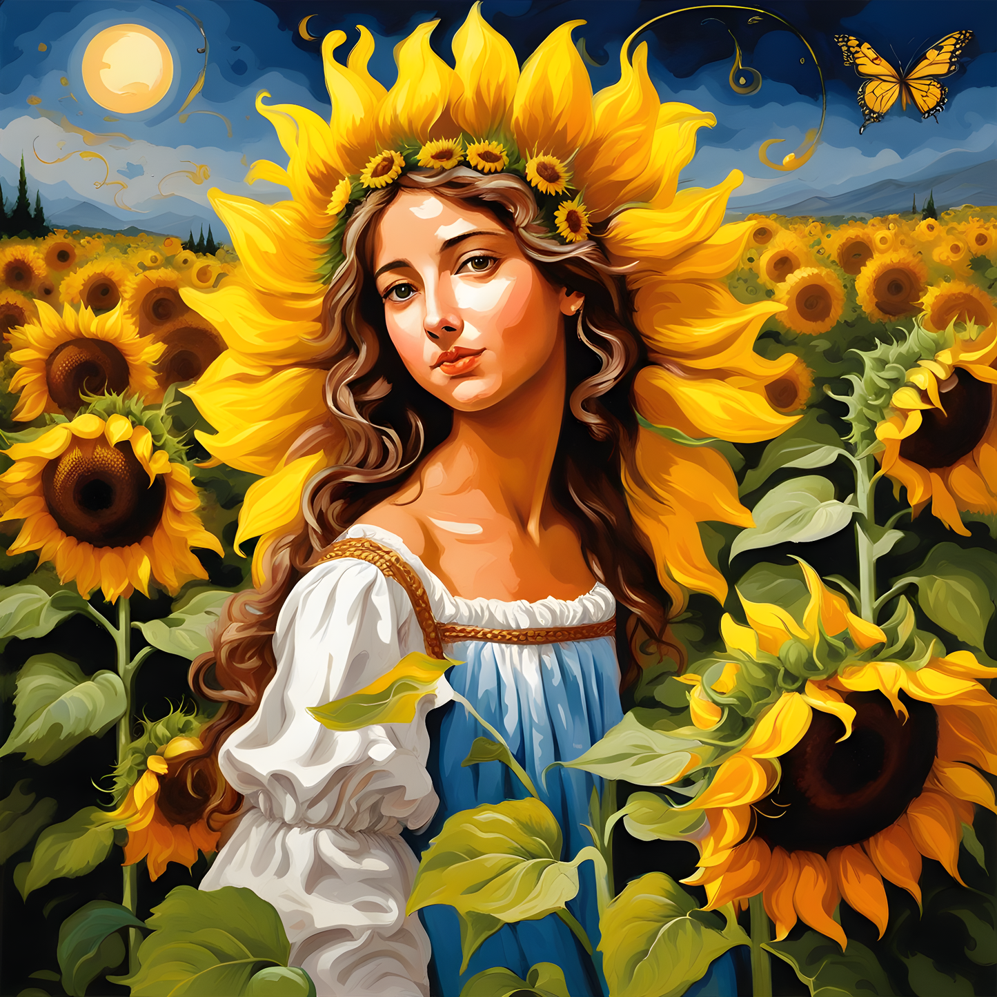 Sunflower Angel - Van-Go Paint-By-Number Kit