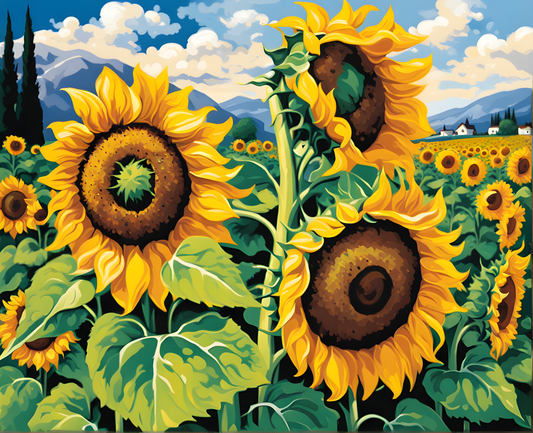 Sunflowers - Van-Go Paint-By-Number Kit