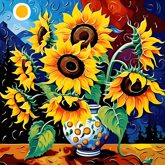Sunflower Sun (1) - Van-Go Paint-By-Number Kit