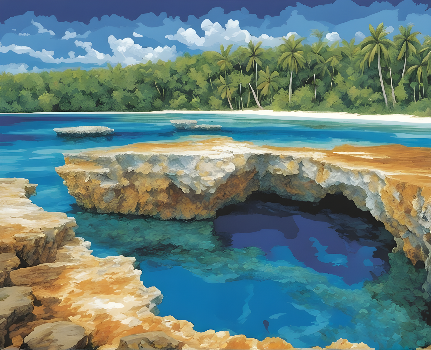 Amazing Places OD (312) - The Great Blue Hole, Belize - Van-Go Paint-By-Number Kit
