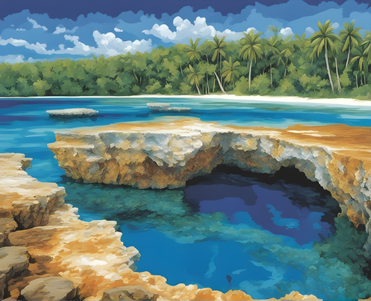 Amazing Places OD (312) - The Great Blue Hole, Belize - Van-Go Paint-By-Number Kit