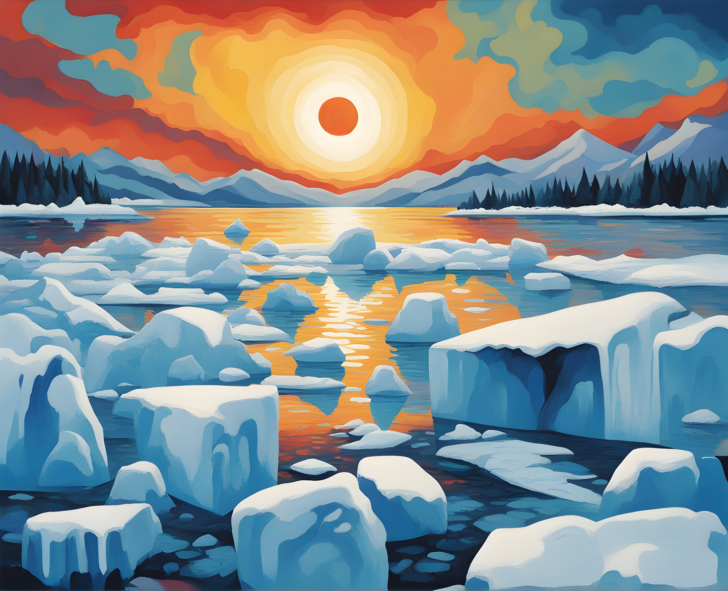 The Sea of Ice (1) - Van-Go Paint-By-Number Kit