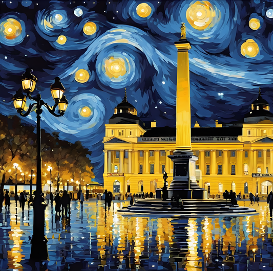 Trafalgar Square, London (4) - at Starry Night - Van-Go Paint-By-Number Kit