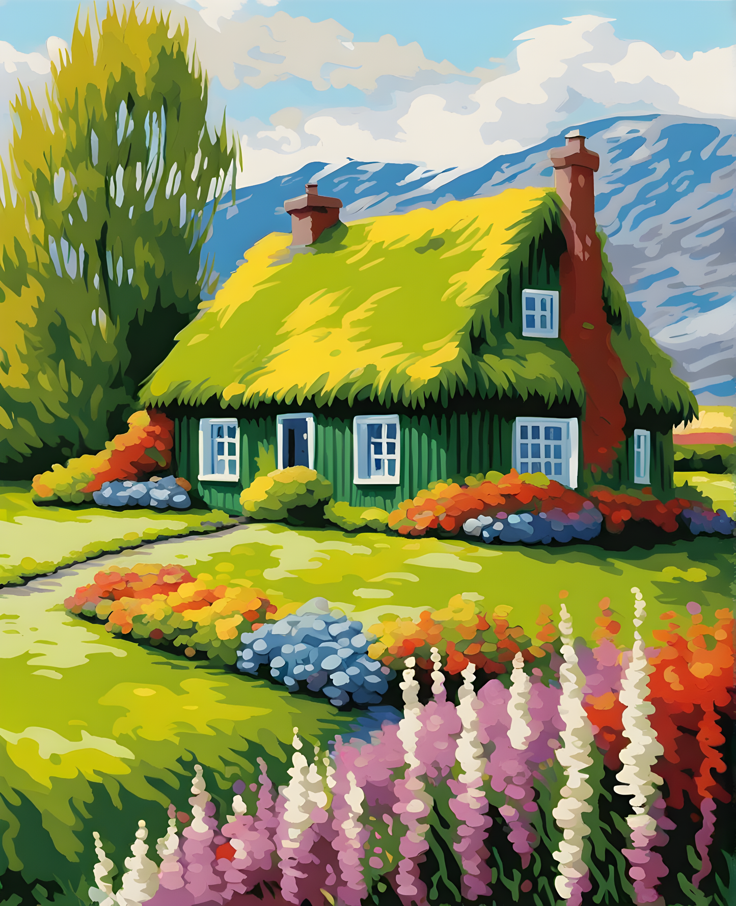 Iceland Collection PD (25) - Turf houses - Van-Go Paint-By-Number Kit