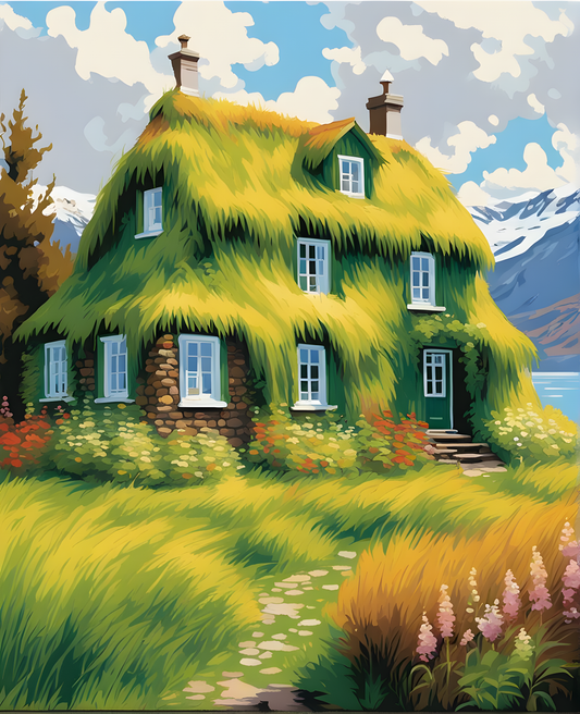 Iceland Collection PD (13) - Typical House - Van-Go Paint-By-Number Kit