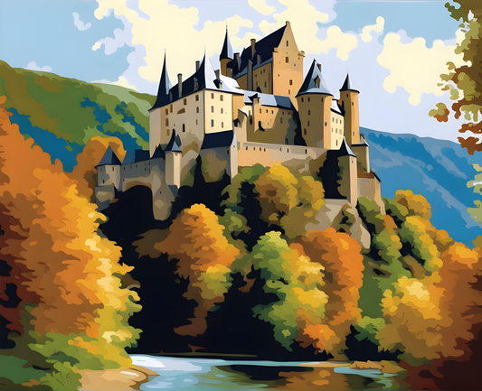 Castles OD - Vianden Castle, Luxemburg (76) - Van-Go Paint-By-Number Kit