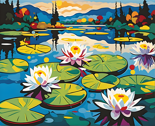 Water Lilies (3) - Van-Go Paint-By-Number Kit