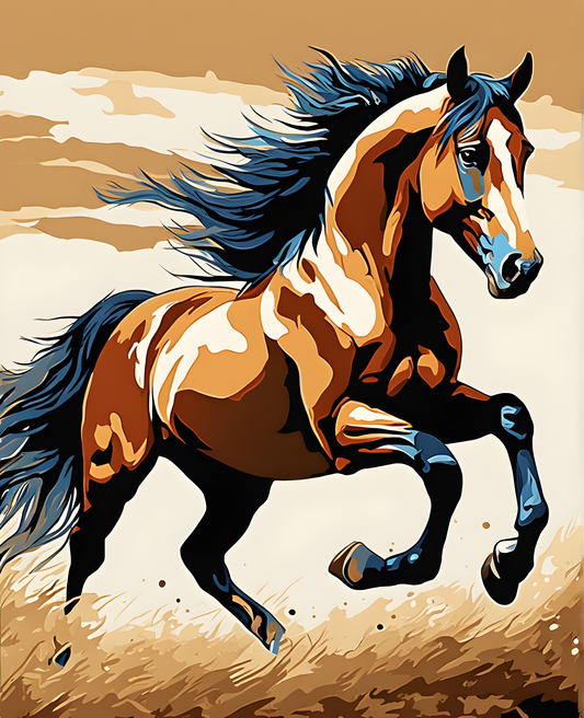 Wild Horse Gallop - Van-Go Paint-By-Number Kit