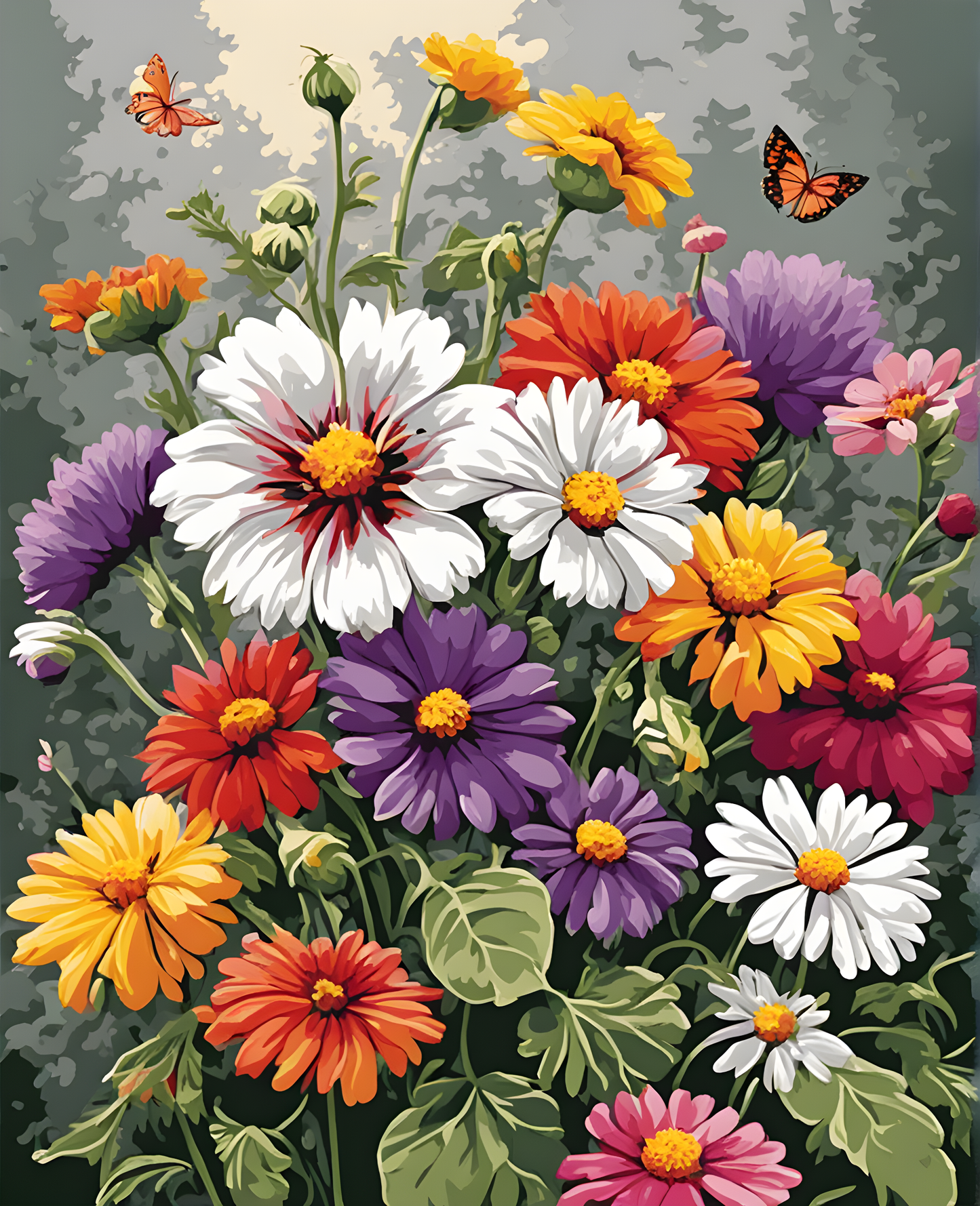 Wildflower in a full bloom - Van-Go Paint-By-Number Kit