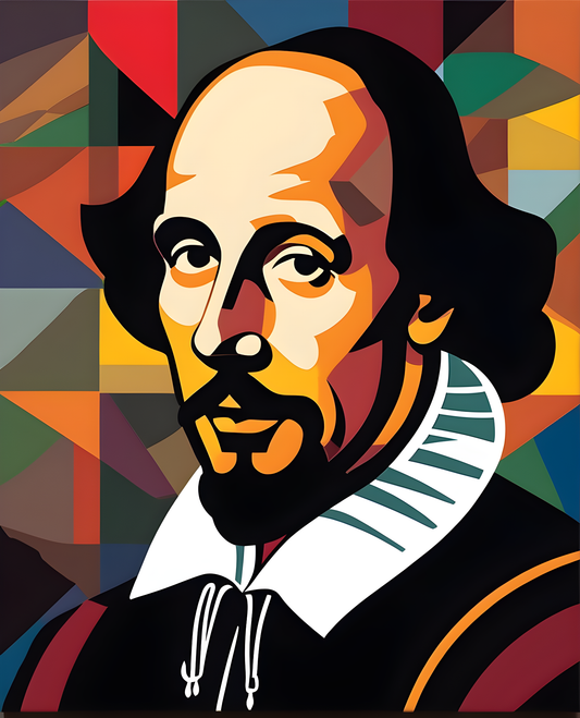 William Shakespeare Portrait (8) - Van-Go Paint-By-Number Kit