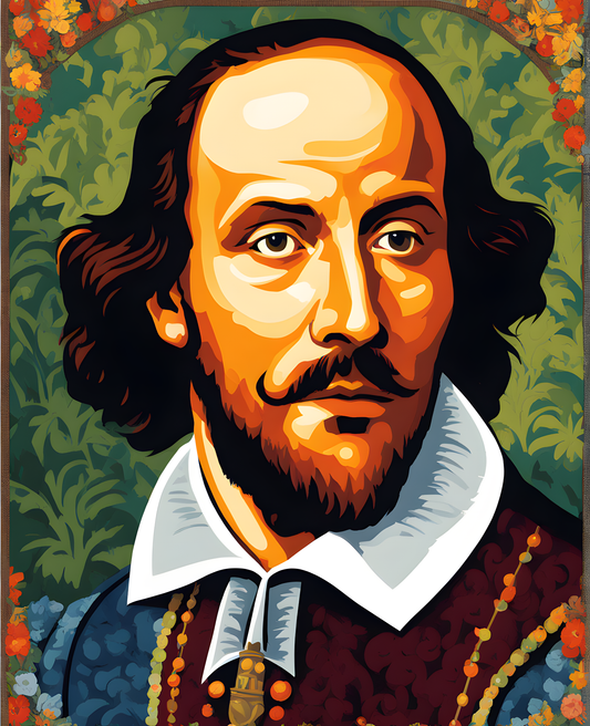 William Shakespeare Portrait (4) - Van-Go Paint-By-Number Kit