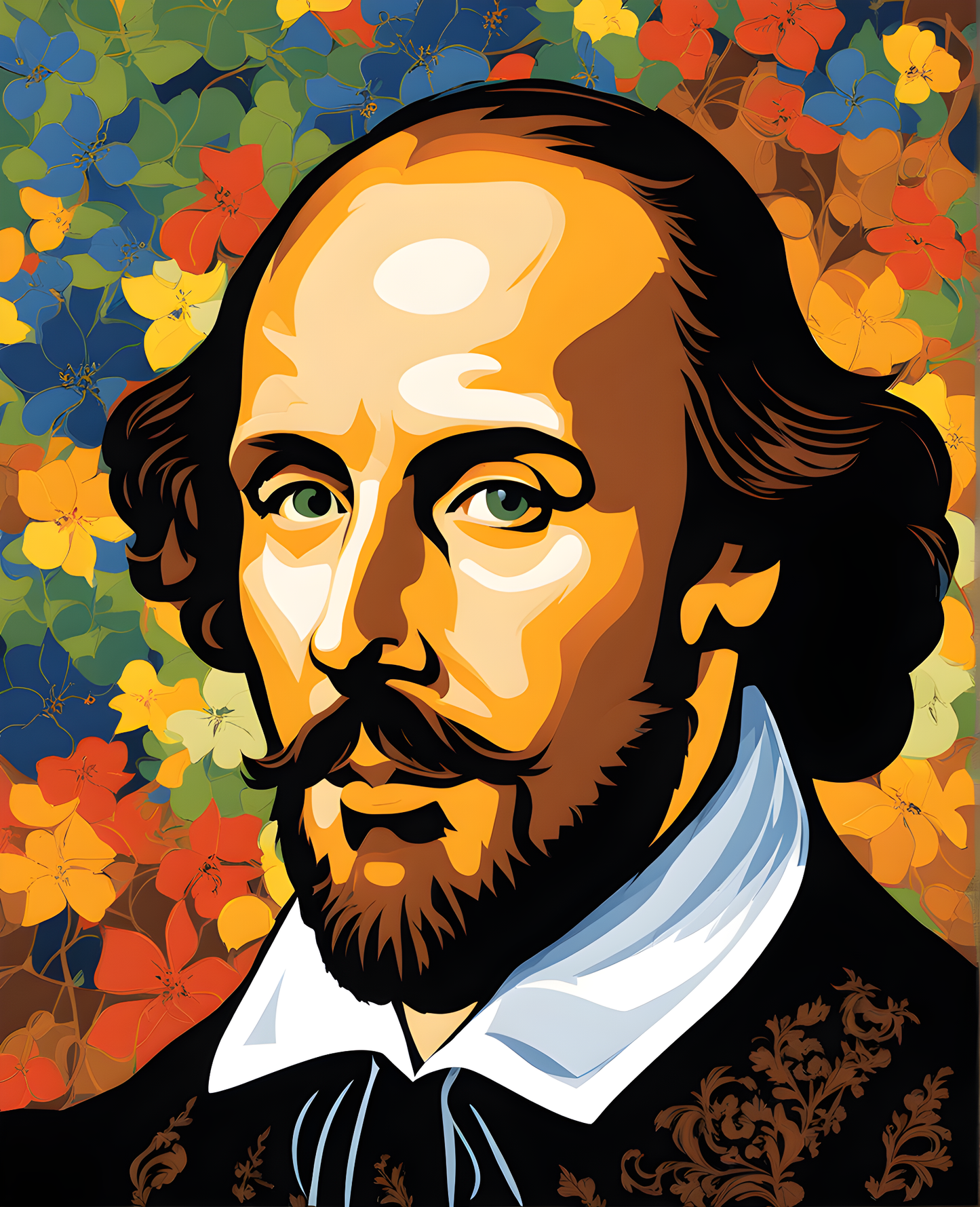 William Shakespeare Portrait (3) - Van-Go Paint-By-Number Kit