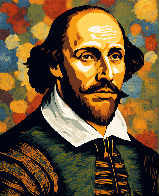 William Shakespeare Portrait (9) - Van-Go Paint-By-Number Kit
