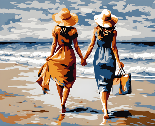 Seaside Walk - Van-Go Paint-By-Number Kit