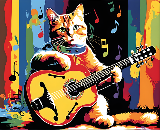 Musician Cat (2) - Van-Go Paint-By-Number Kit