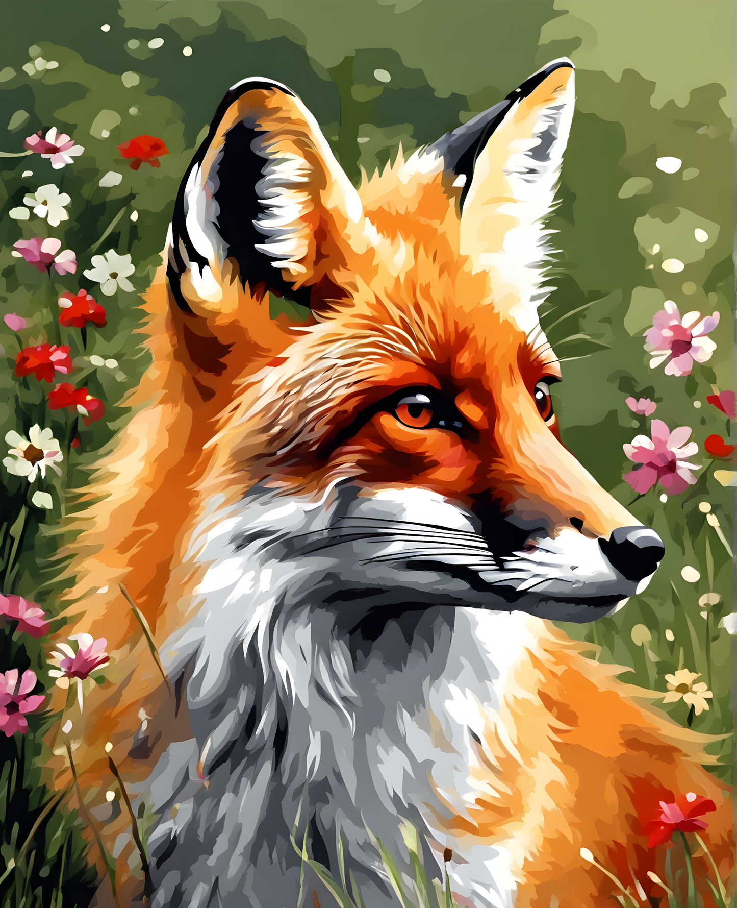 A Beautiful Fox (1) - Van-Go Paint-By-Number Kit