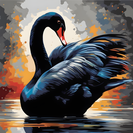 Black Swan (3) - Van-Go Paint-By-Number Kit