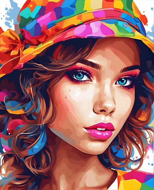 A colorful girl - Van-Go Paint-By-Number Kit