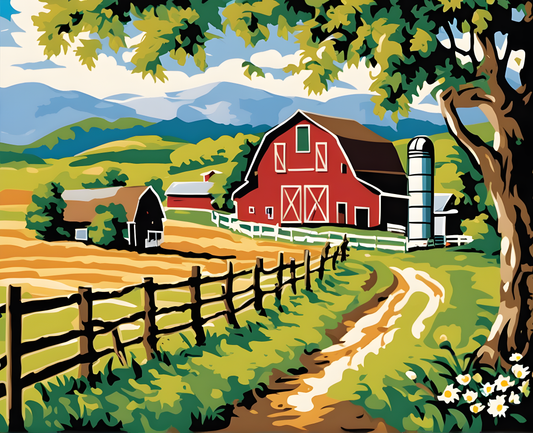 Street Art Collection OD (22) - A Farm - Van-Go Paint-By-Number Kit