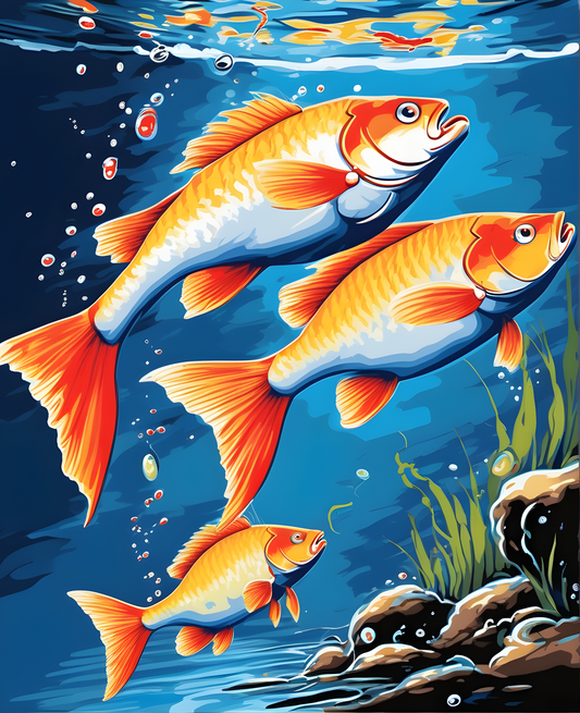 Catching The Bait - Van-Go Paint-By-Number Kit