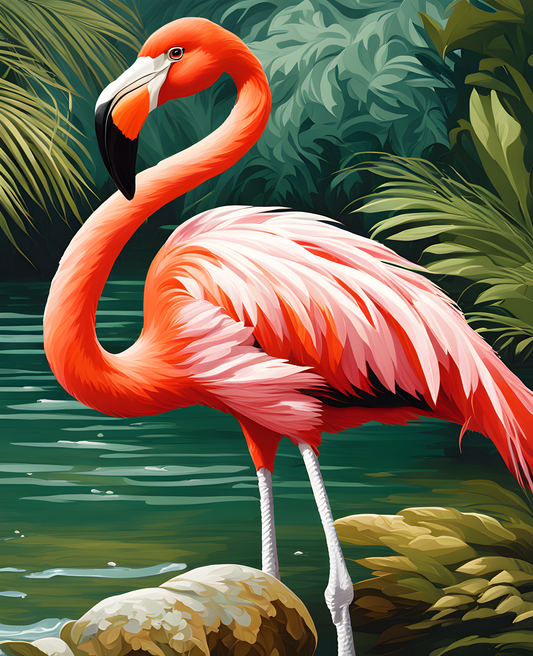 A Flamingo PD (2) - Van-Go Paint-By-Number Kit