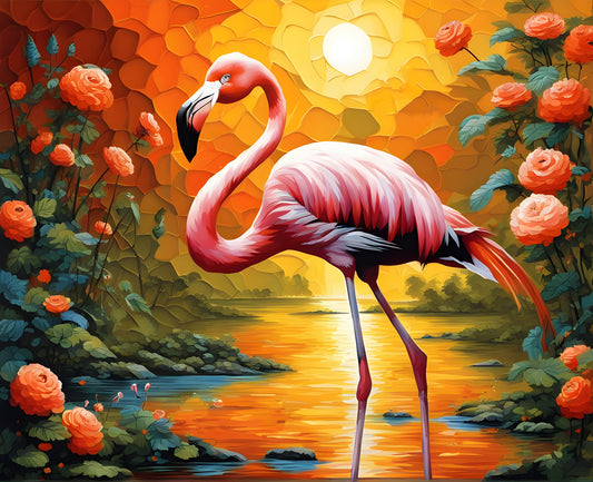 Street Art Collection OD (30) - a Flamingo - Van-Go Paint-By-Number Kit