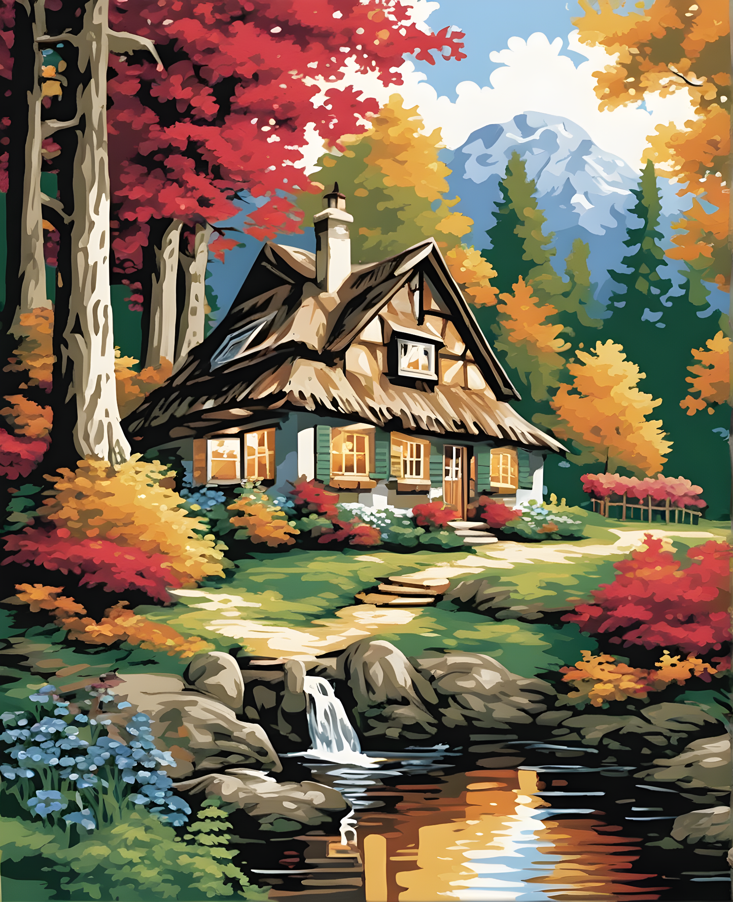 Forest Cottage (4) - Van-Go Paint-By-Number Kit