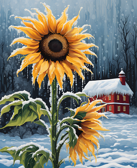 A Frozen Sunflower (8) - Van-Go Paint-By-Number Kit