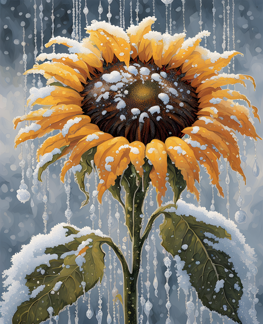 A Frozen Sunflower (2) - Van-Go Paint-By-Number Kit